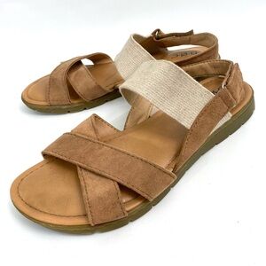 Born Flat Ankle Strap Women’s Sandals 7 M Suede Leather Strappy